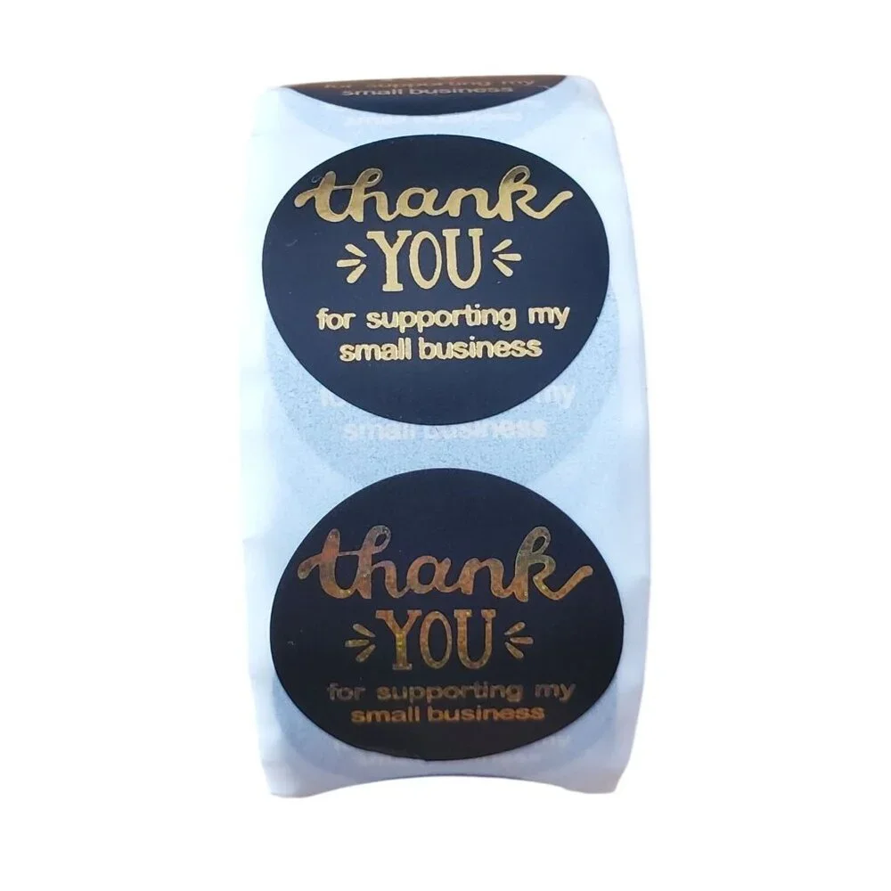 3-Pack 500 Thank You for Supporting My Small Business Sticker 1 Inch Labels 1500
